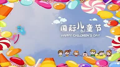 国际儿童节卡通插画风格ae模版视频的预览图
